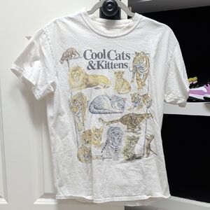 Cool Cats & Kittens Graphic Tee - White
